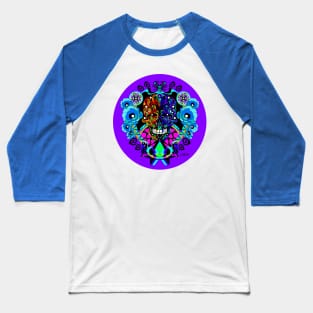 game of life in a tree of marvelous colors in deadly mexican ecopop art 2 Baseball T-Shirt